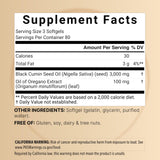 NatureBell Black Seed Oil Softgels side view showing label