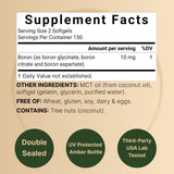 NatureBell Boron Complex 300 Softgels side view with label