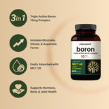 NatureBell Boron Complex softgels close-up on a white surface