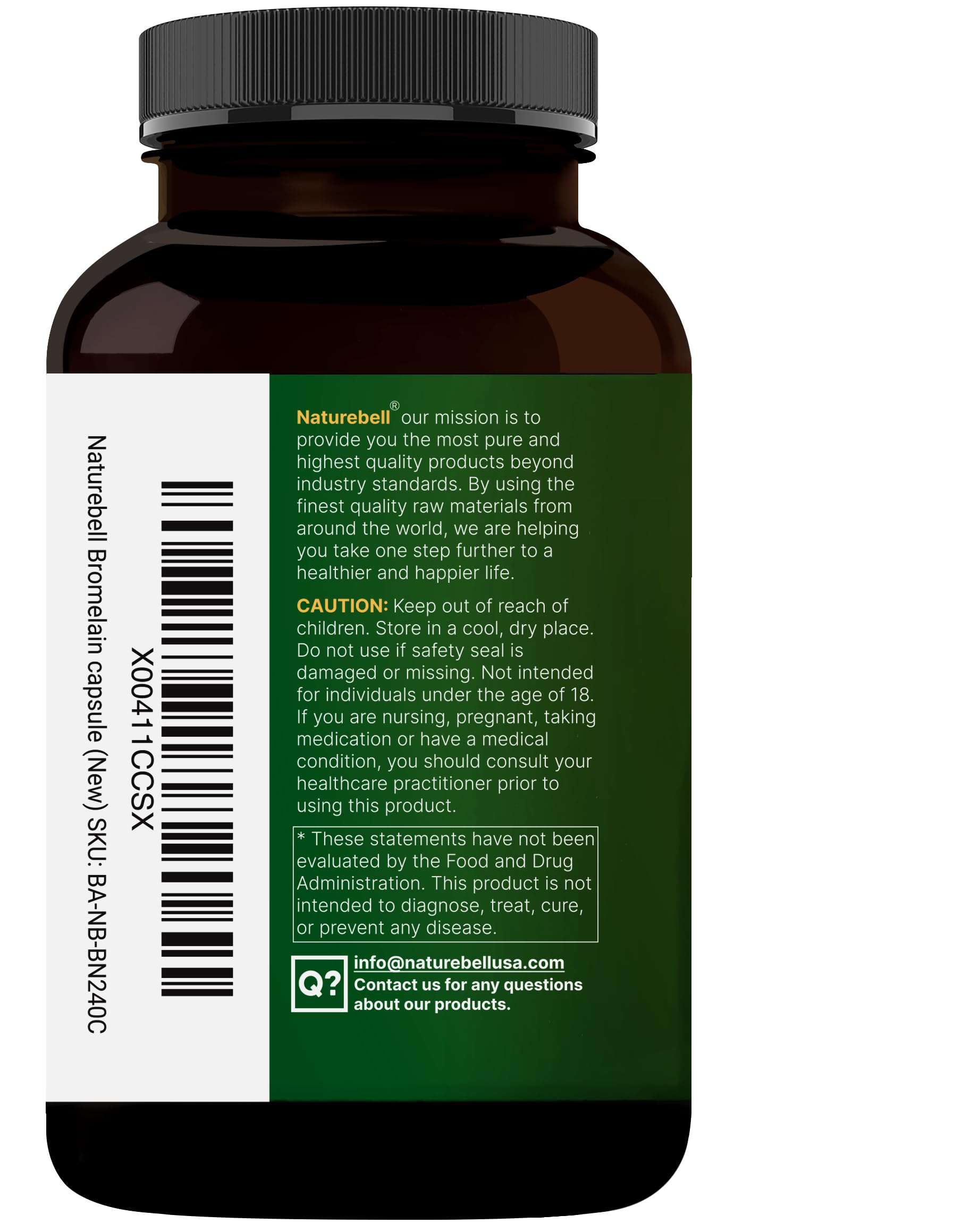 NatureBell Bromelain Supplement 240 veggie capsules lifestyle scene