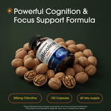 NatureBell Citicoline 500mg Tyrosine 50mg capsules back view