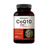 NatureBell CoQ10 300mg with Omega-3 100mg capsule bottle front view