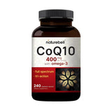 NatureBell CoQ10 400mg Omega-3 Fatty Acids Capsules front view