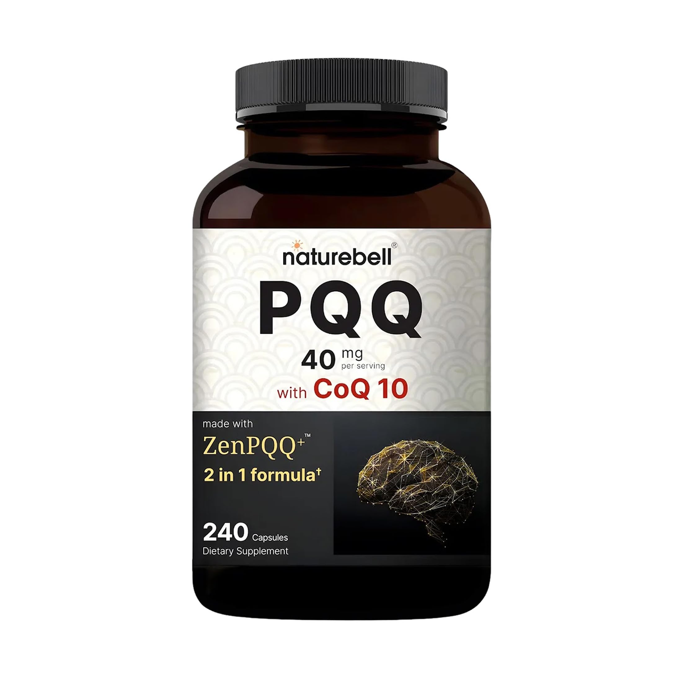 NatureBell CoQ10 supplement with PQQ 60 capsules front view