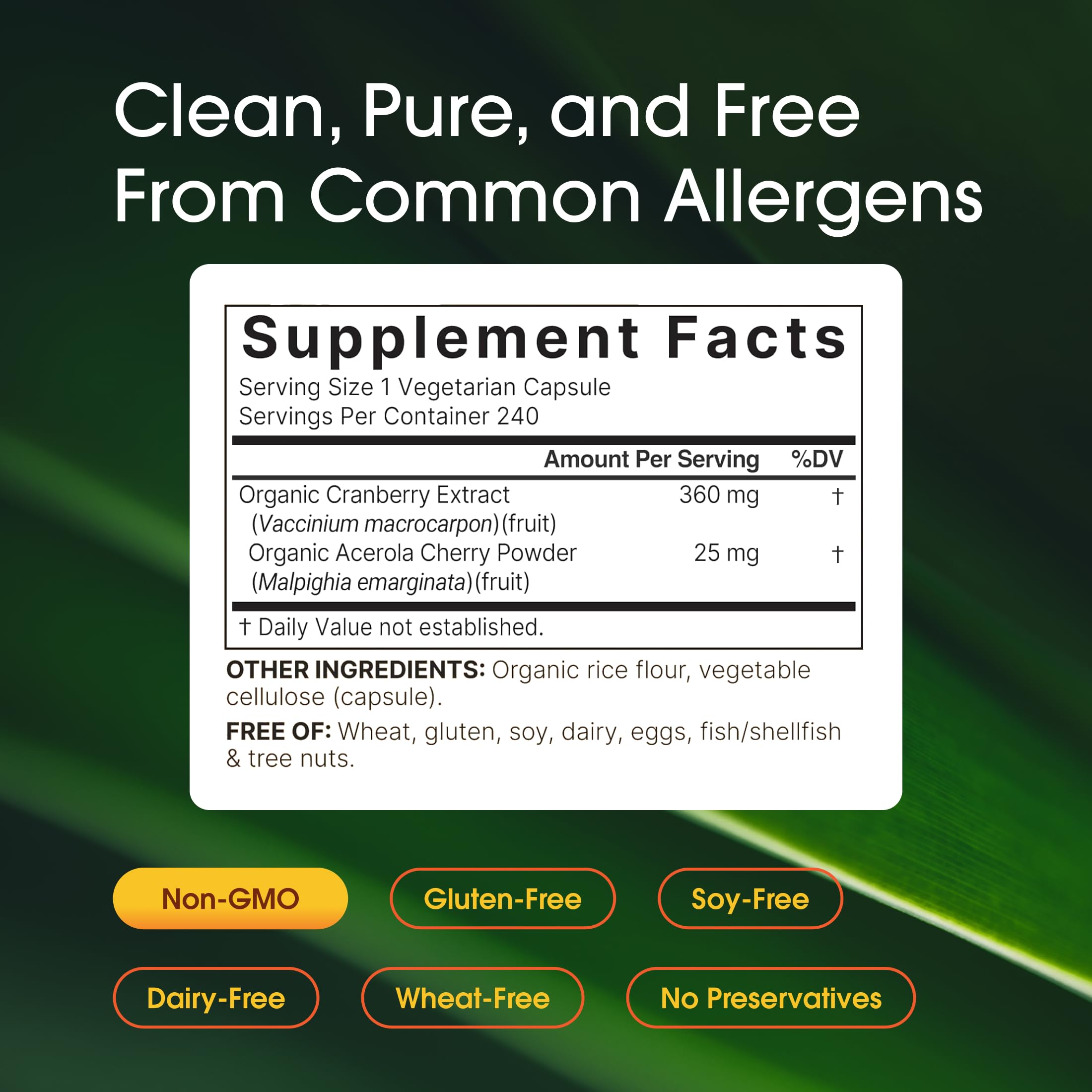 NatureBell Cranberry Concentrate capsules with packaging