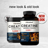 NatureBell Creatine Capsules back view with ingredient list
