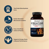 NatureBell Creatine Capsules side view with label