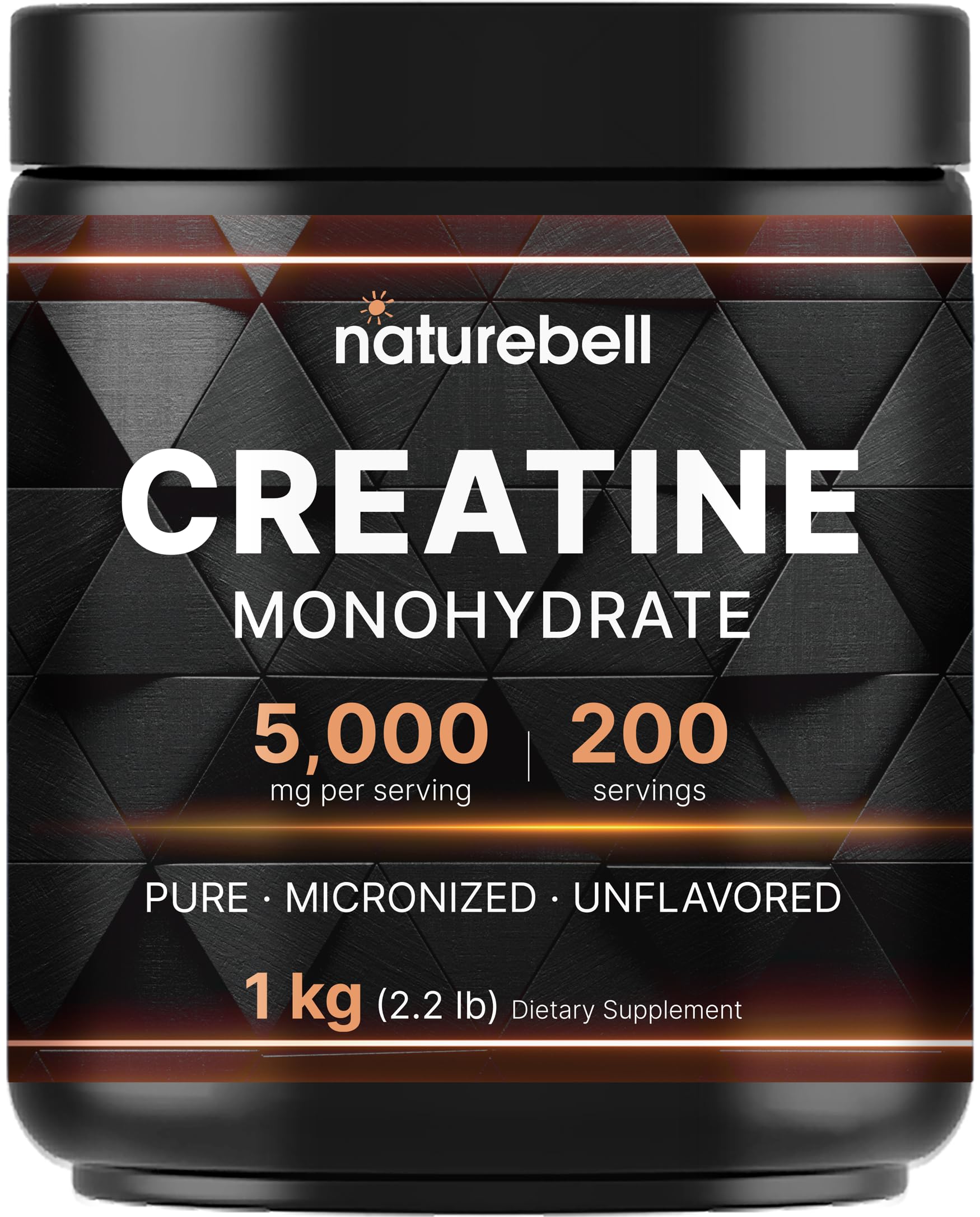 NatureBell creatine monohydrate powder 1000g front view