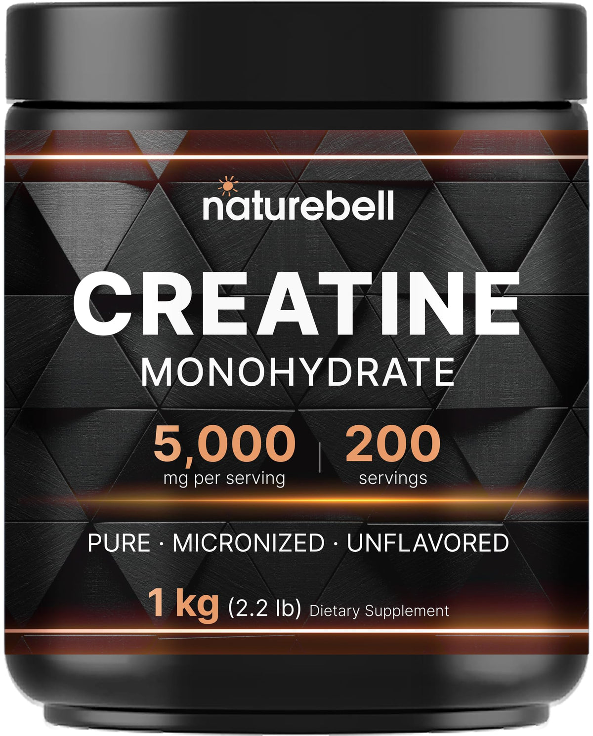 NatureBell creatine monohydrate powder 1000g front view
