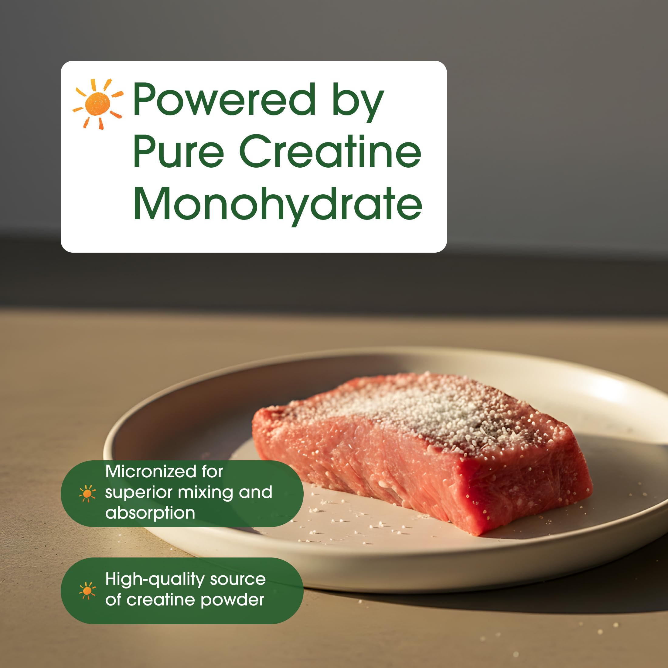 NatureBell Creatine Monohydrate Powder 5000mg side view
