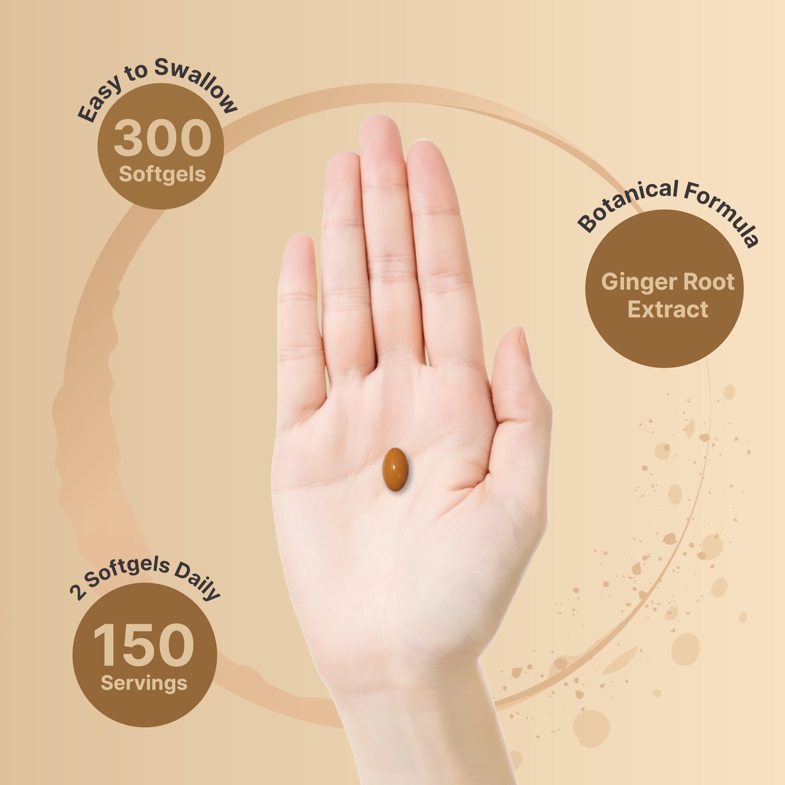 NatureBell Ginger Root Extract Softgels on a wooden table