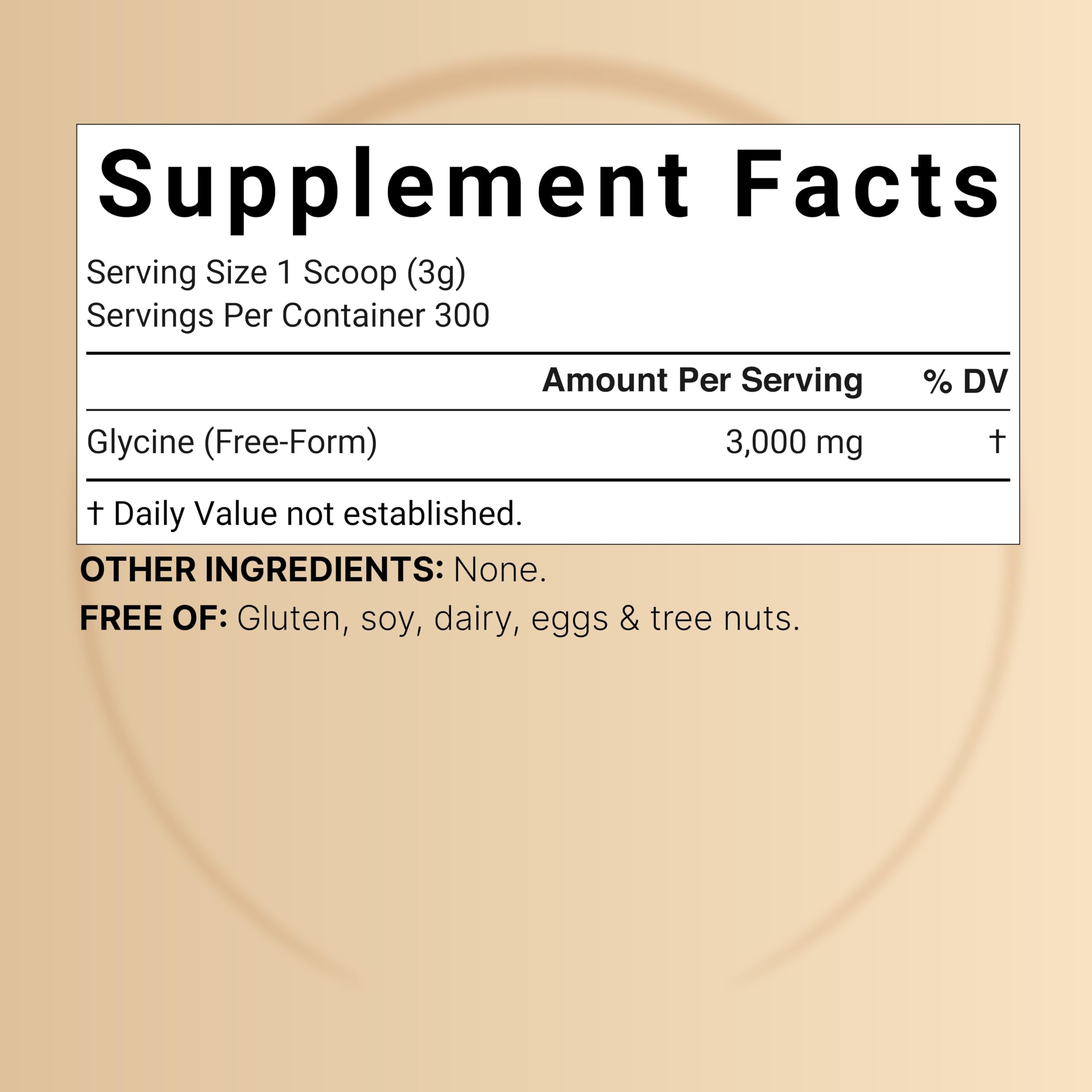NatureBell Glycine Powder 907g packaging side view