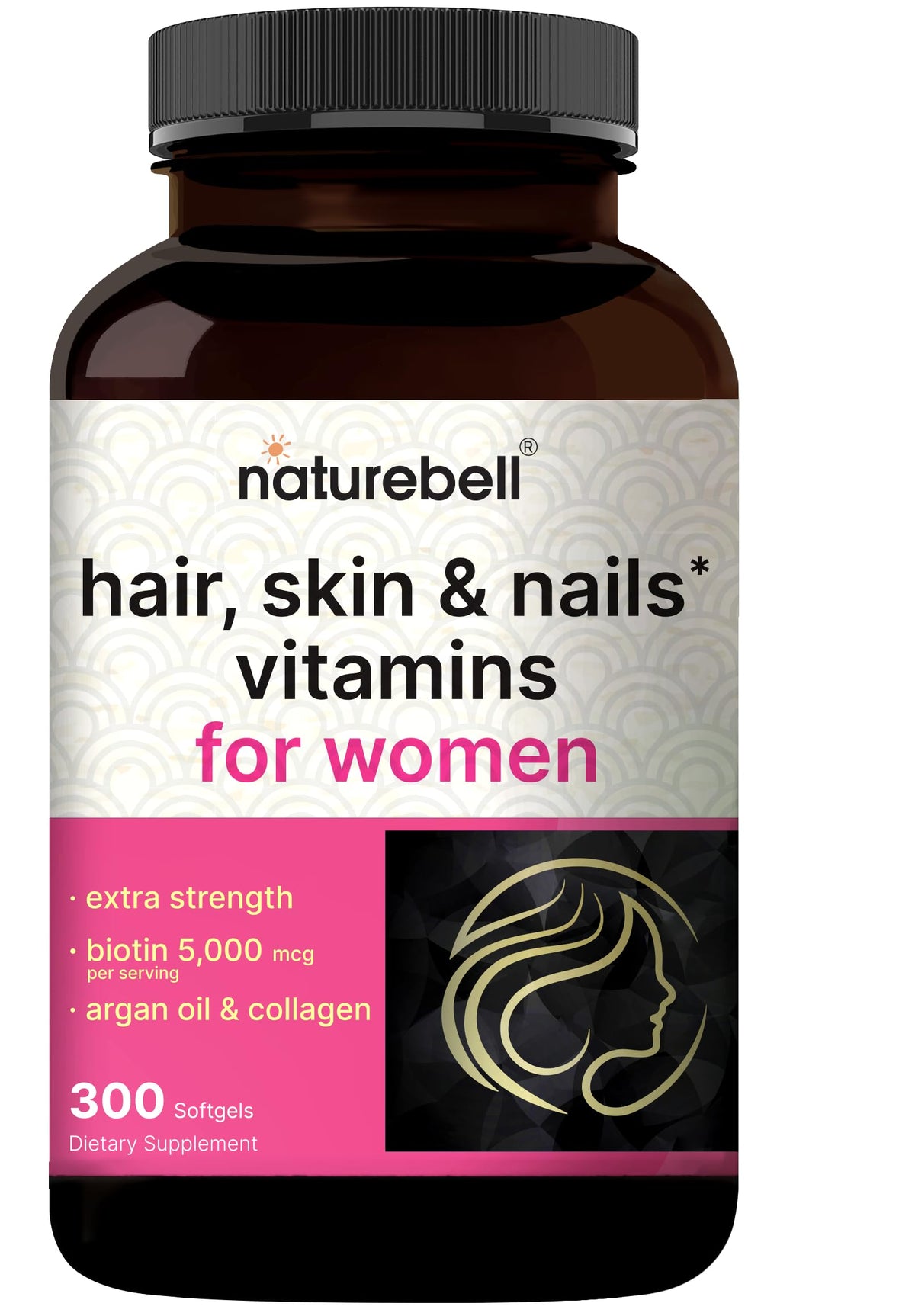 NatureBell Hair, Skin & Nails multivitamin softgels front view