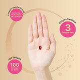 NatureBell Hair, Skin & Nails multivitamin softgels on a white background