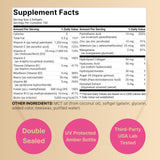NatureBell Hair, Skin & Nails multivitamin softgels side view