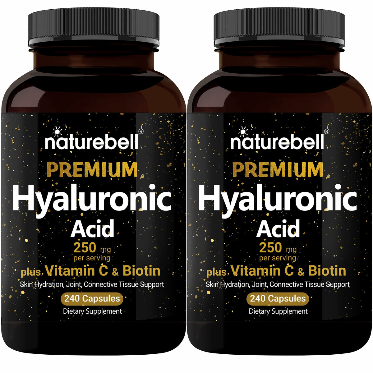 NatureBell Hyaluronic Acid Capsules 240 count bottle front view