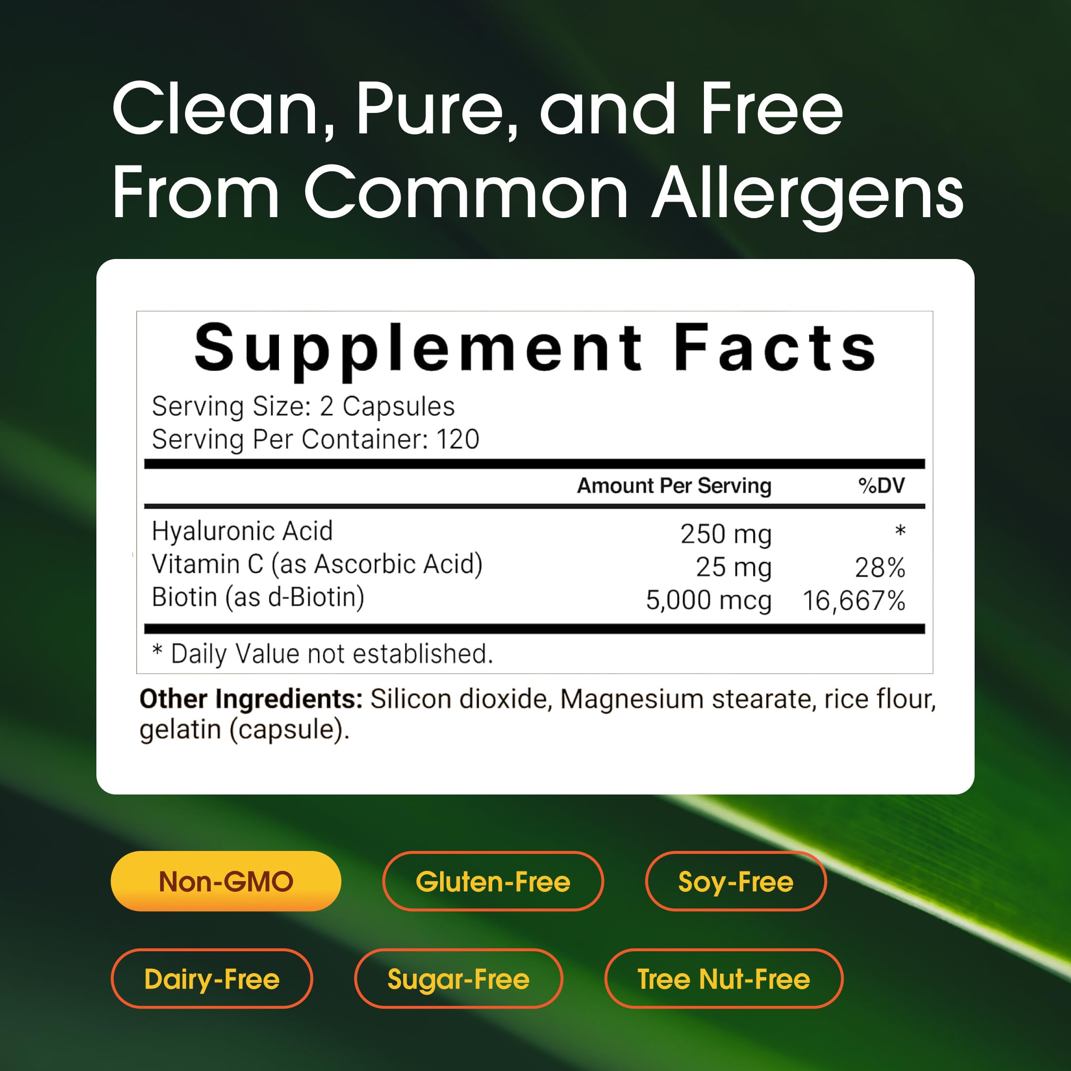 NatureBell Hyaluronic Acid Supplement capsule close-up