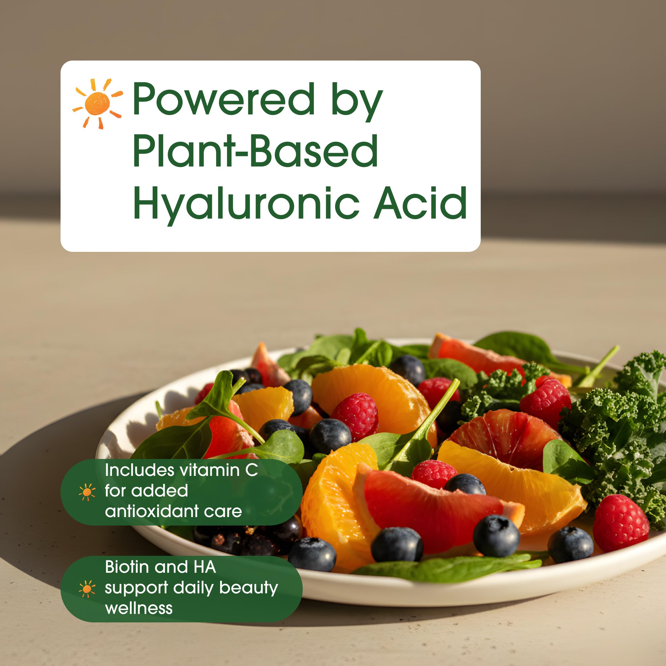 NatureBell Hyaluronic Acid Supplement with biotin back view