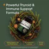 NatureBell Irish Sea Moss 3-in-1 Complex capsules on a wooden table