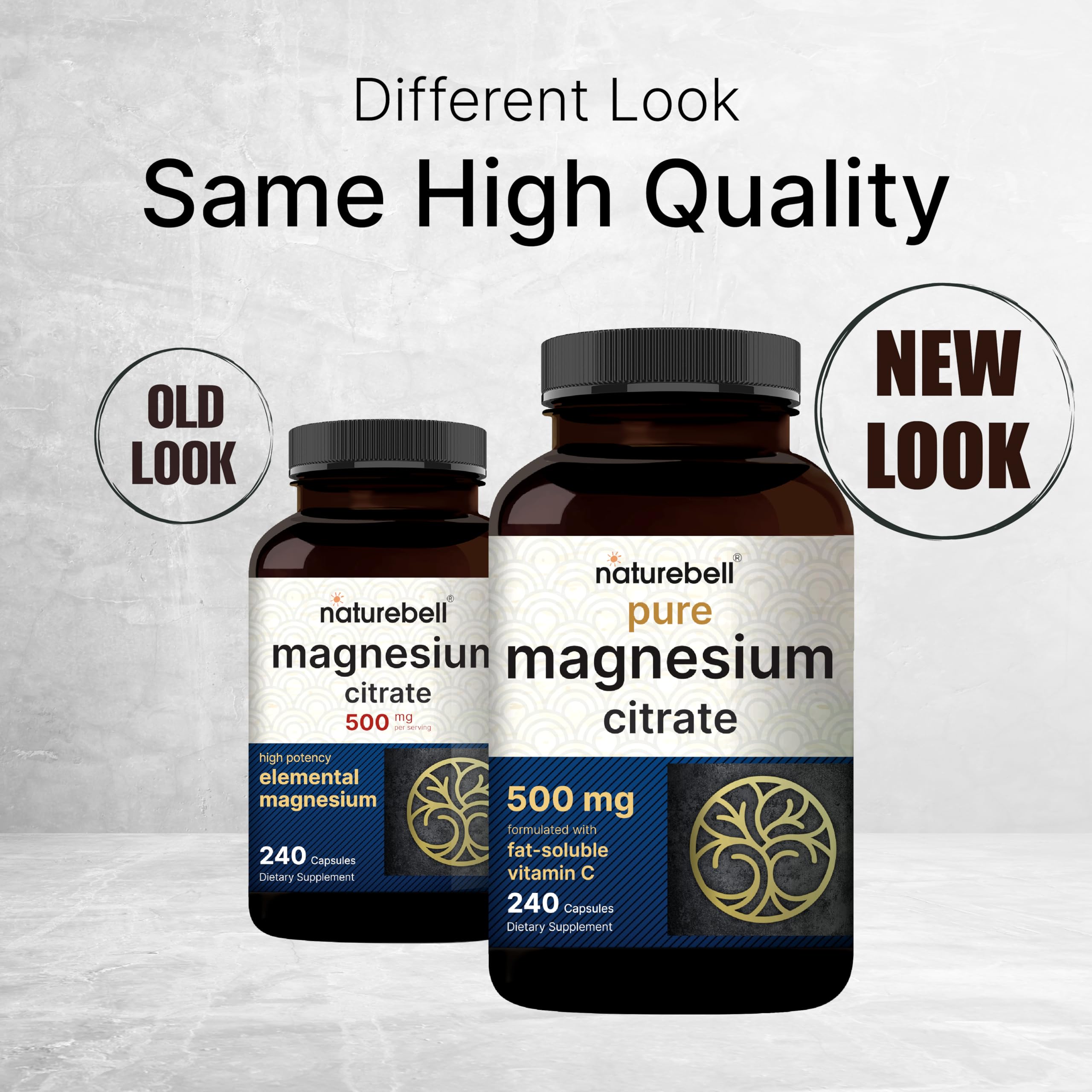NatureBell Magnesium Citrate 240 capsules with vitamin C