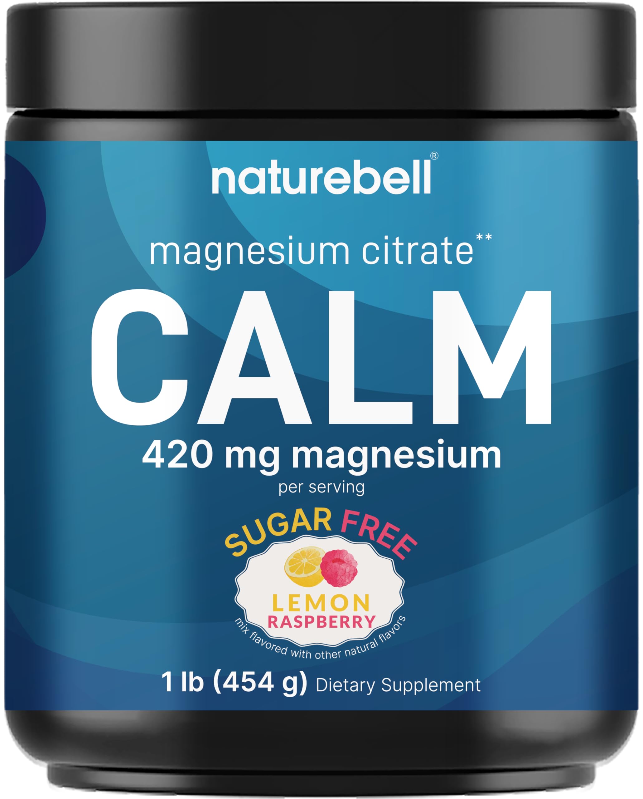 NatureBell Magnesium Citrate Powder 1 Pound front view