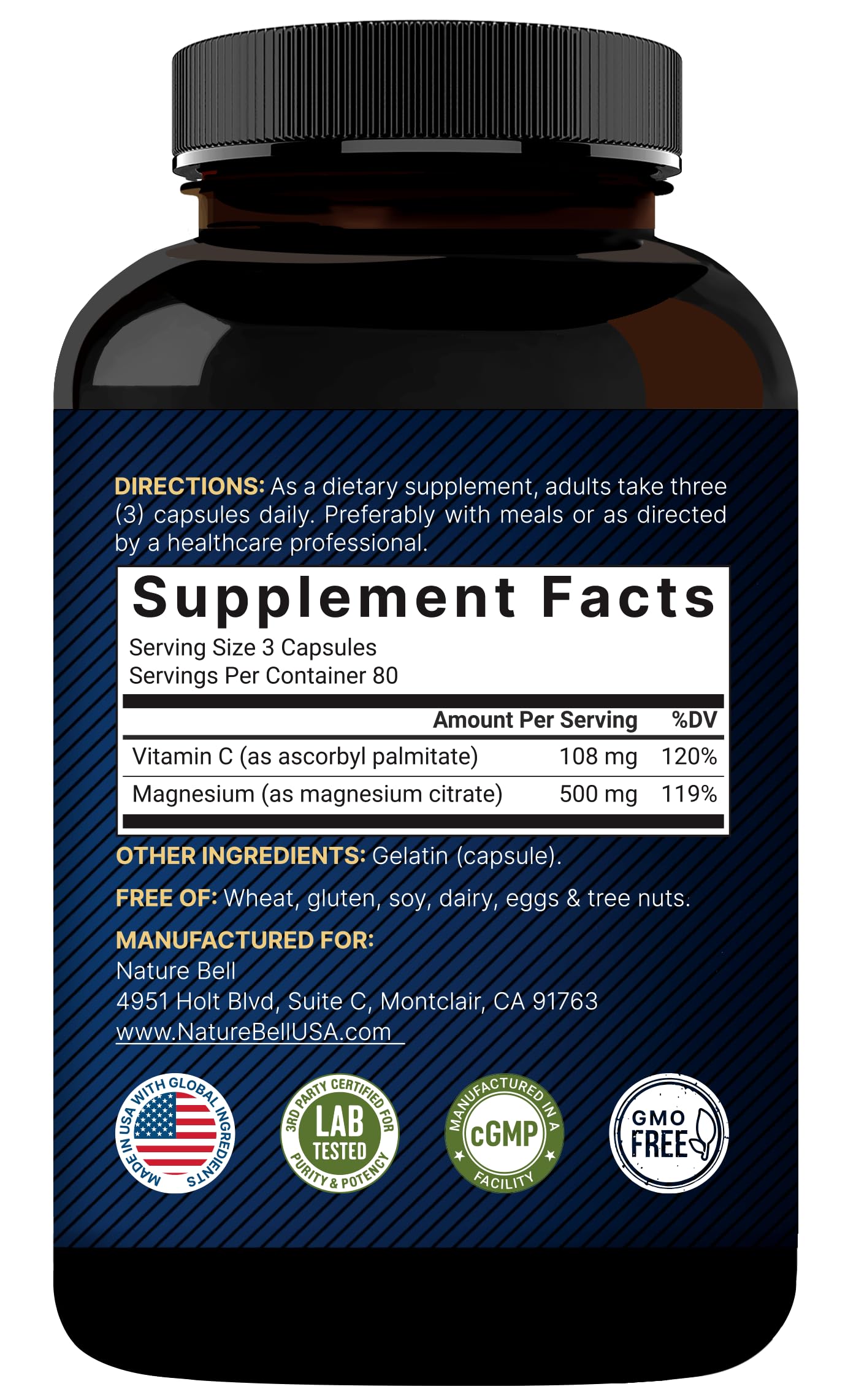NatureBell Magnesium Citrate with measuring scoop