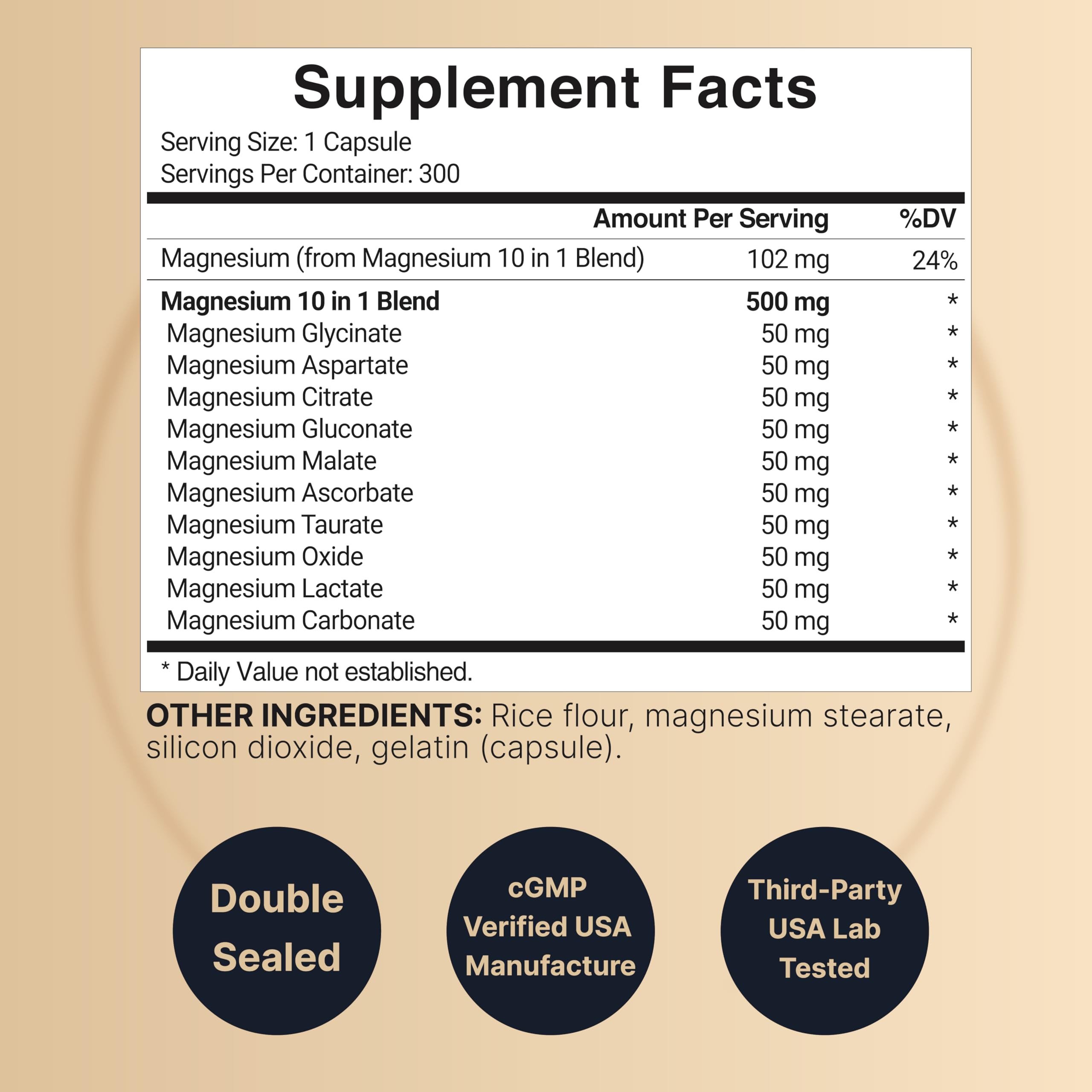 NatureBell Magnesium Complex bottle side view