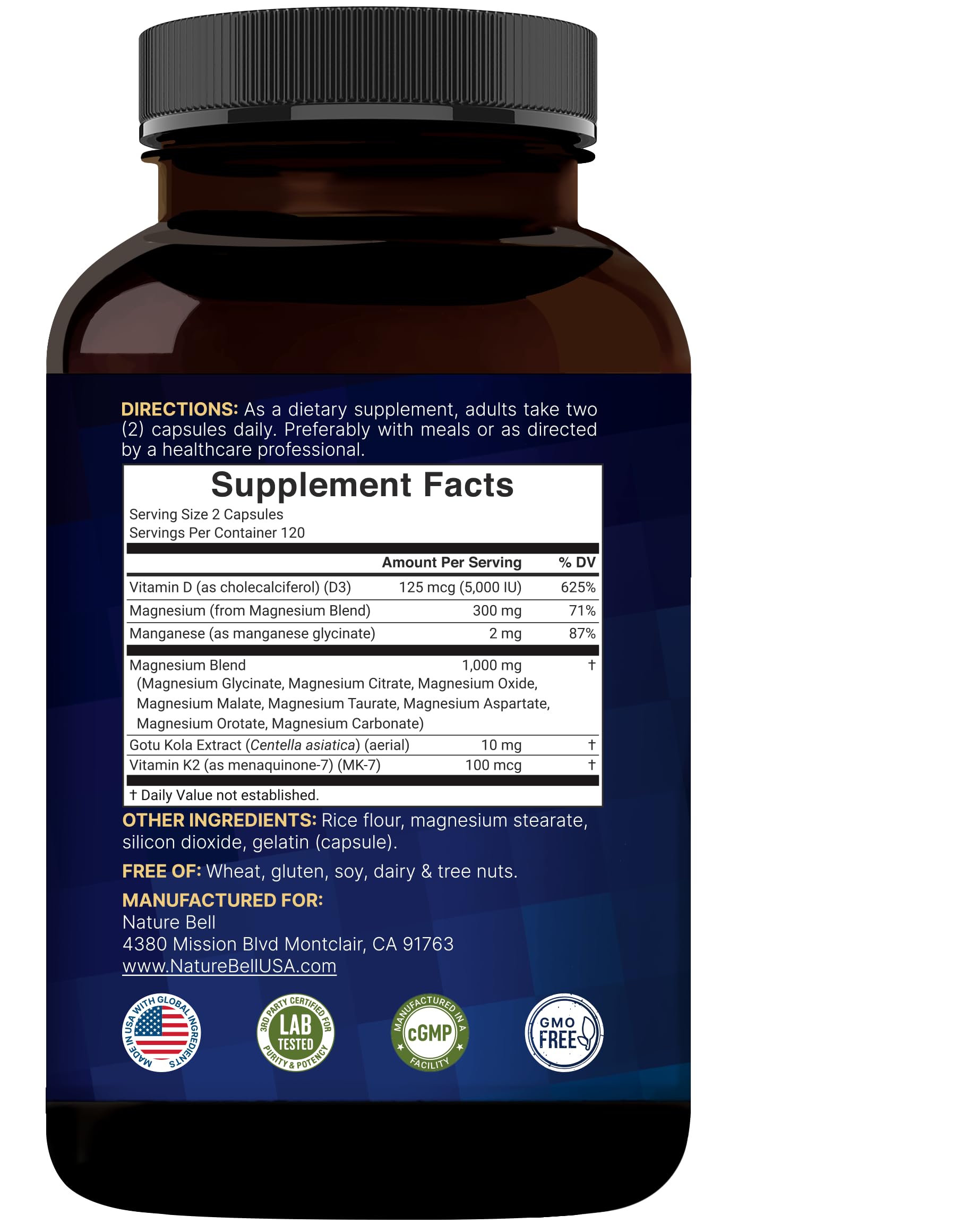 NatureBell Magnesium Complex capsules against a white background