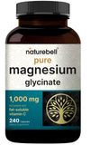 NatureBell Magnesium Glycinate 240 vegetarian capsules front view