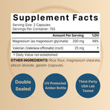 NatureBell Magnesium Glycinate 300 Capsules side view