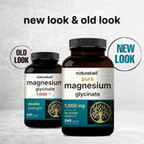 NatureBell Magnesium Glycinate capsules on a wooden table