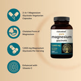 NatureBell Magnesium Glycinate capsules with a measuring spoon