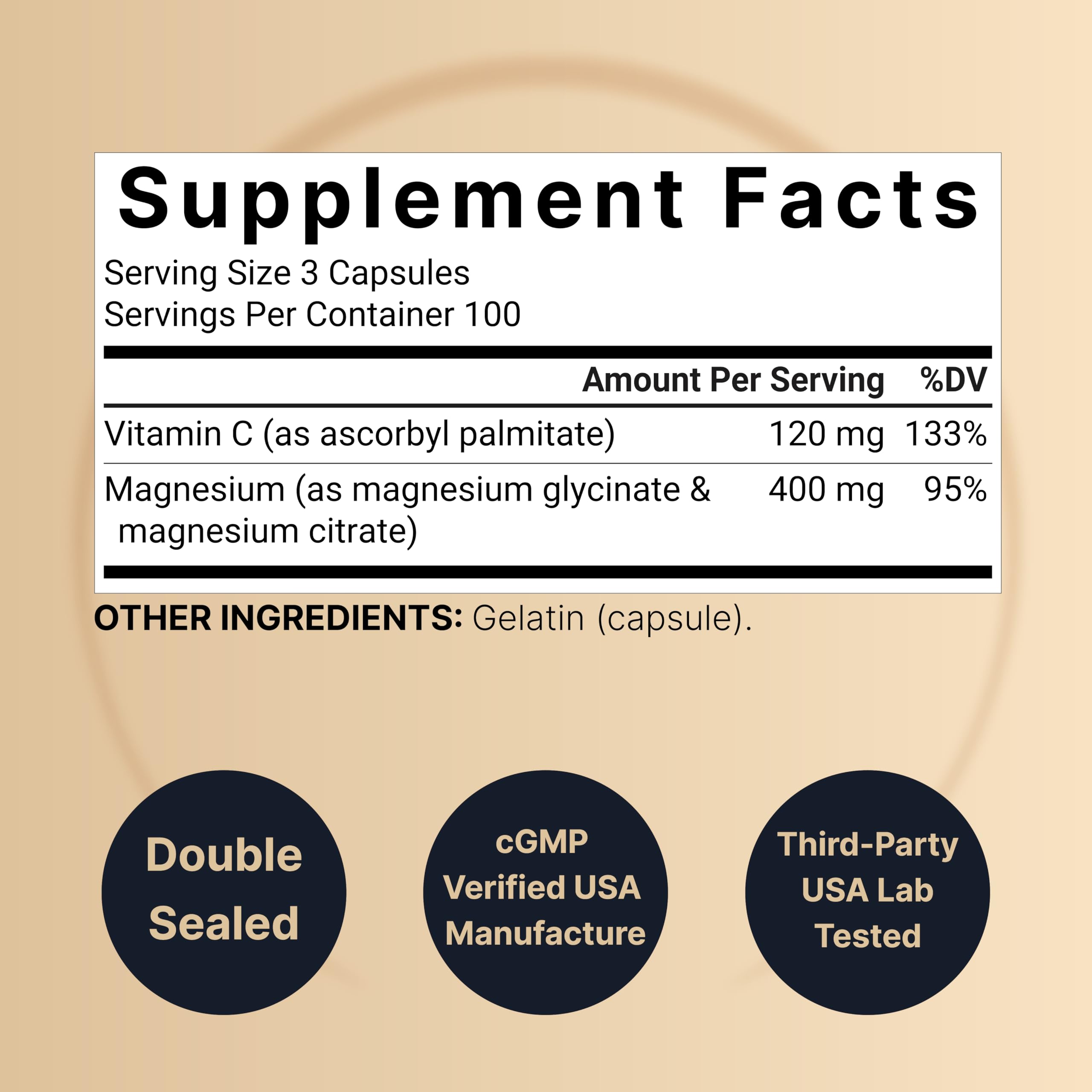 NatureBell Magnesium Glycinate & Citrate capsules close-up