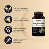 NatureBell Magnesium Glycinate & Citrate nutritional information