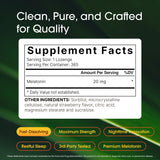 NatureBell Melatonin 20mg lozenge back label showing ingredients