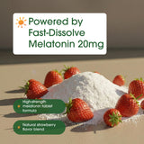 NatureBell Melatonin 20mg lozenge in hand for size comparison