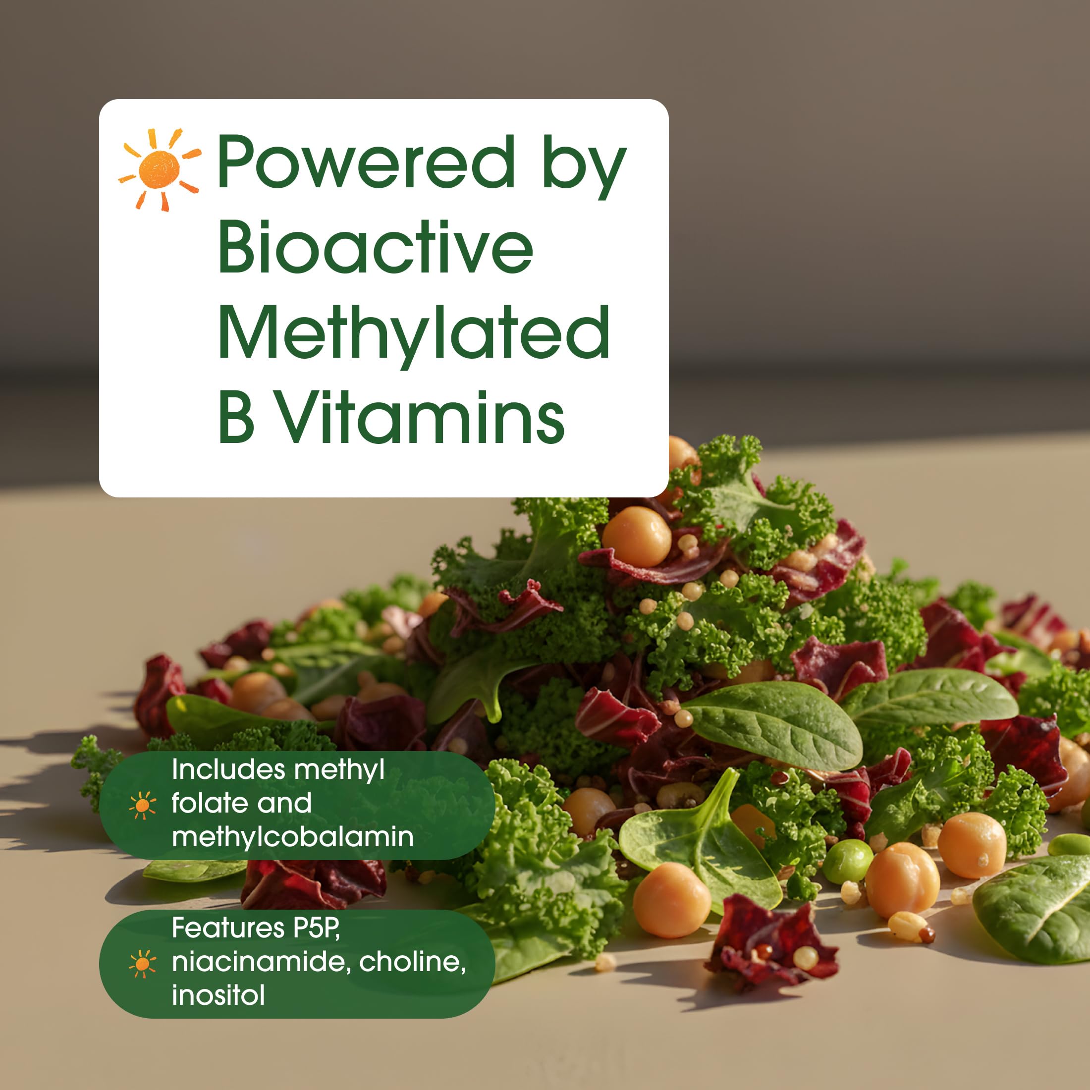 NatureBell Methylated Vitamin B Complex capsules in a clear bowl