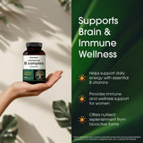 NatureBell Methylated Vitamin B Complex with a measuring spoon for dosage