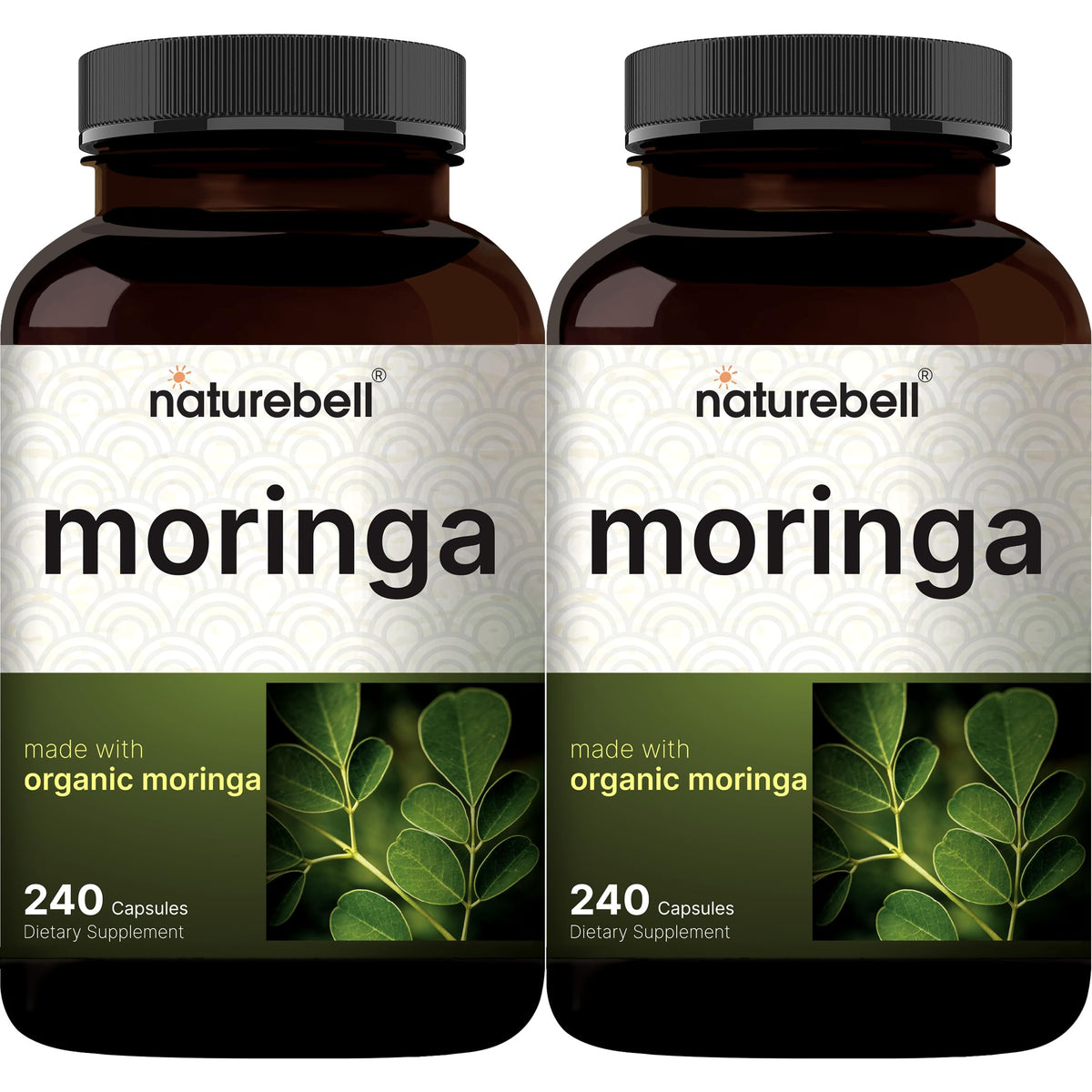 NatureBell Moringa Extract 800mg capsules front view