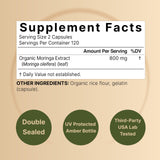 NatureBell Moringa Extract 800mg capsules side view