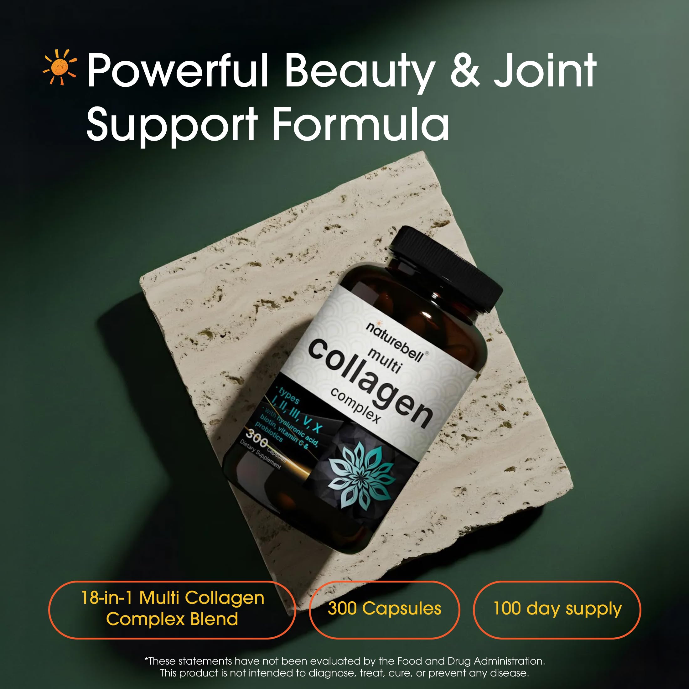 NatureBell Multi Collagen Complex 227g side view
