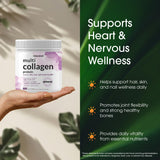 NatureBell Multi Collagen Protein Powder in a glass of water