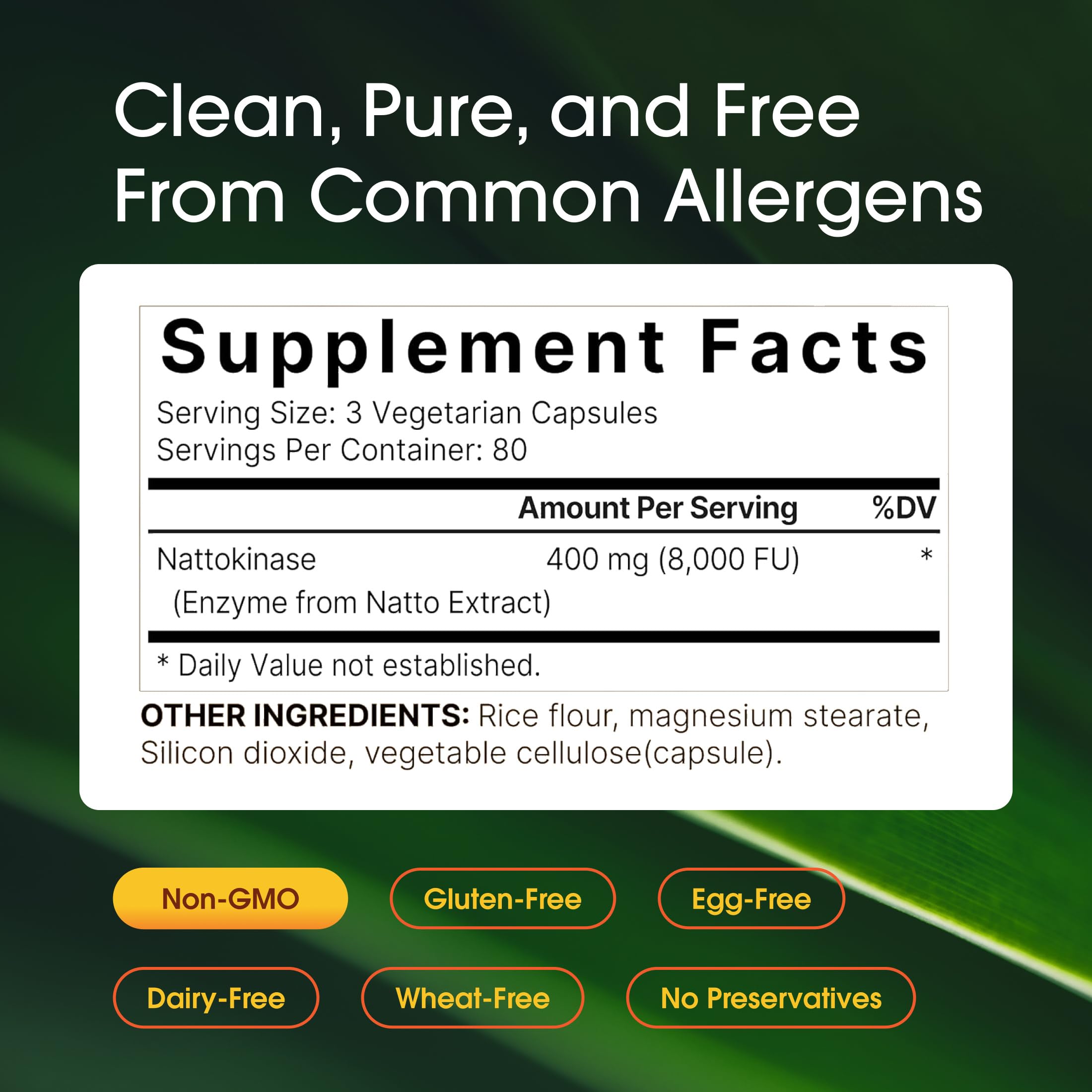NatureBell Nattokinase 400mg capsules packaging