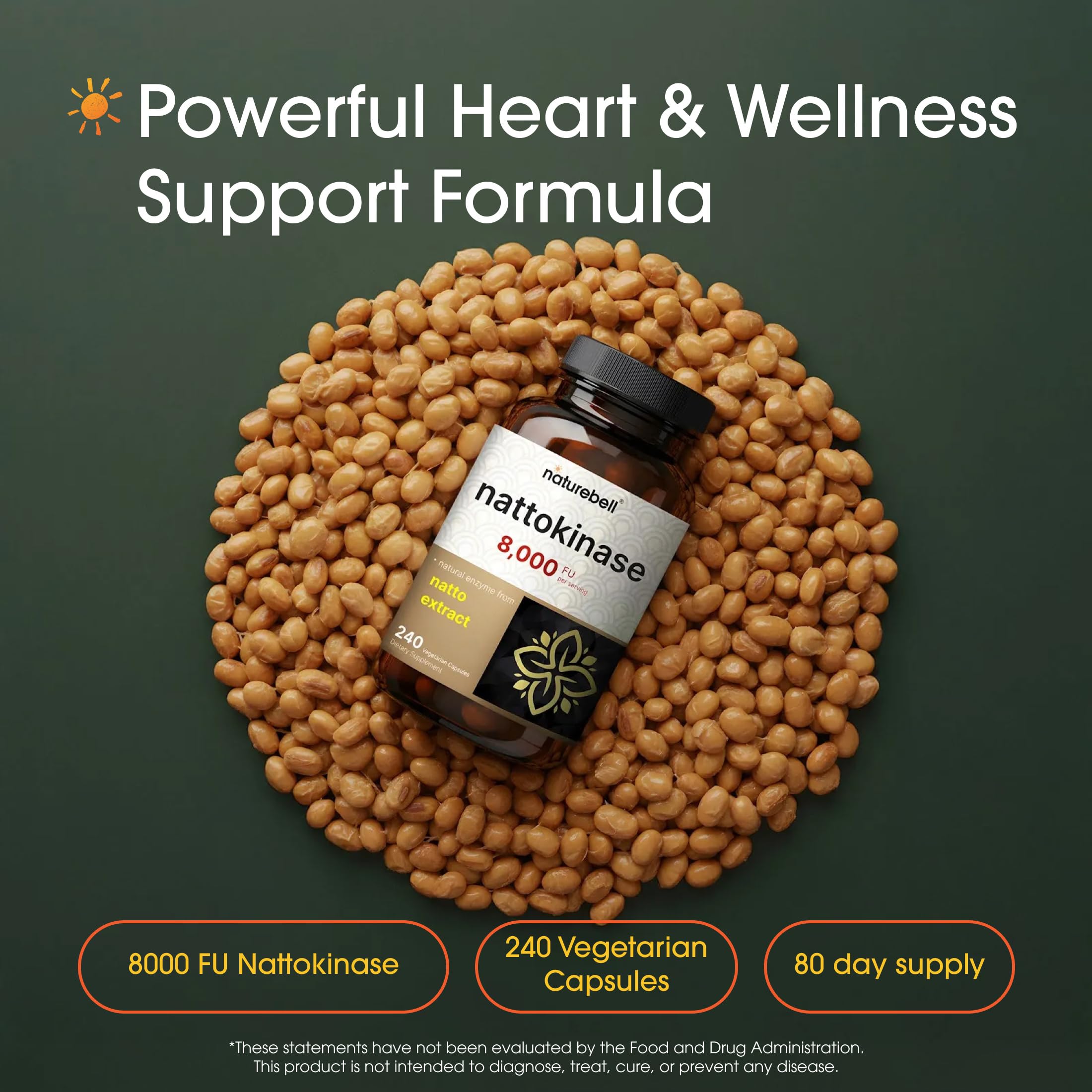 NatureBell Nattokinase 400mg capsules side view