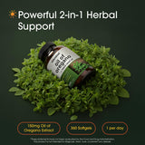 NatureBell Oil of Oregano with Black Seed Oil softgel side view
