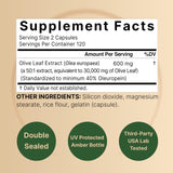 NatureBell Olive Leaf Extract bottle showing 480 capsules