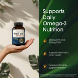 NatureBell Omega-3 Fish Oil 3000mg softgels showing dosage information
