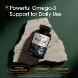 NatureBell Omega-3 Fish Oil 3000mg softgels with packaging