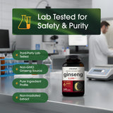 NatureBell Panax Korean Red Ginseng bottle with softgels scattered