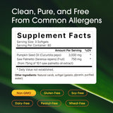 NatureBell Pumpkin Seed Oil with Saw Palmetto bottle side view